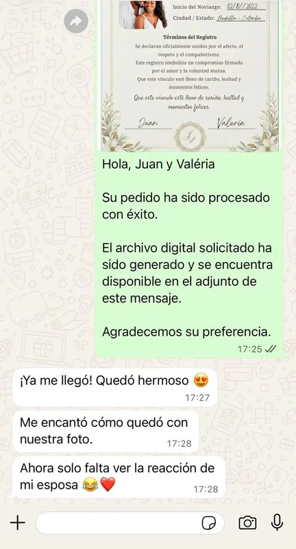 Entrega real por WhatsApp 4